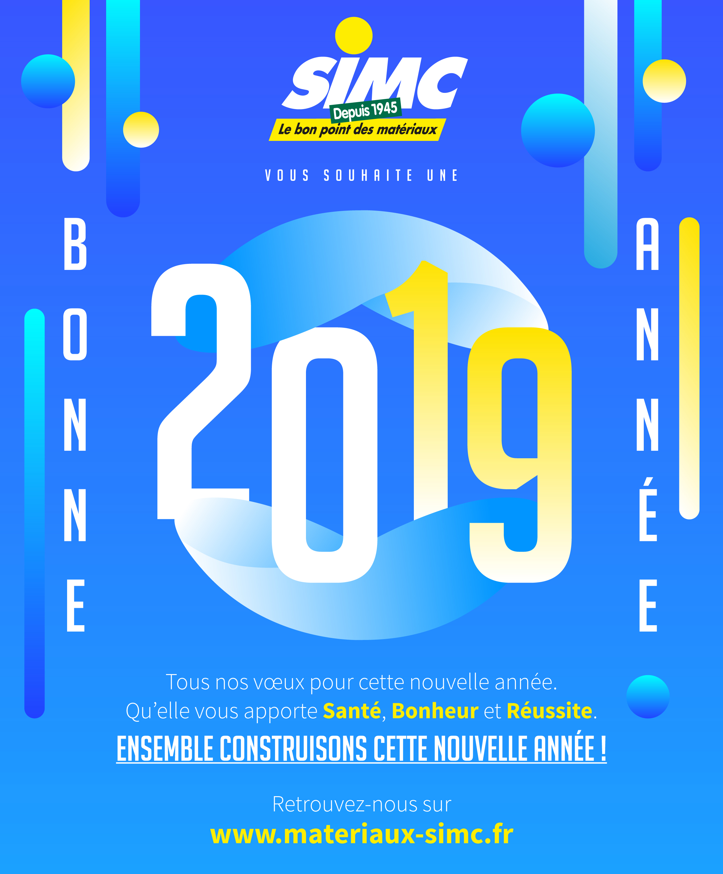 Image actu : Bonne année 2019 avec Matériaux SIMC !