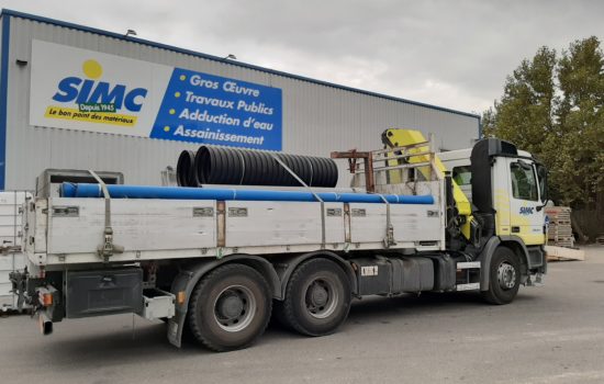 Arrivée de camion Matériaux SIMC