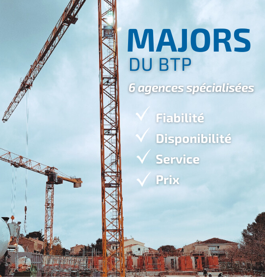 Majors du BTP, 6 agences spécialisées.