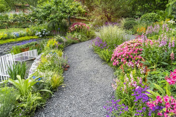 path leading through a garden